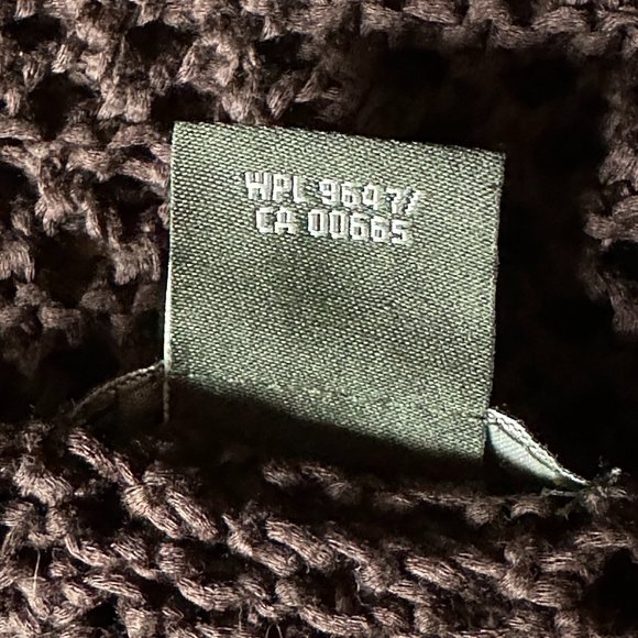 EDDIE BAUER Brown Open Crochet Knit 3/4 Sleeves Sweater XL - Picture 6 of 6